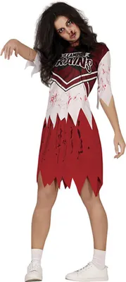Immagine prodotto di Zombie Cheerleader Halloween Sport Outfit sanguinosa Costume Horror Scary Party, Taglia: 42 - 44 (L) Colore: Rosso