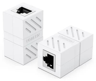 Produktbild von UGREEN Netzwerk Verbinder RJ45 Lan kupplung Ethernet Koppler LAN Adapter für LAN Kabel, Ethernet Kabel, Netzwerkkabel, Patchkabel, RJ45 Coupler für Cat7, Cat8, Cat6, Cat5e, 2 Stück (Weiß)