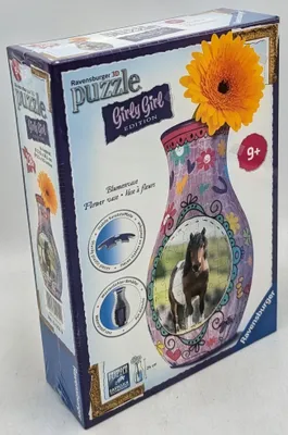 Produktbild von 216 Teile Ravensburger 3D Puzzle Girly Girl Edition Blumenvase Pferde 12052