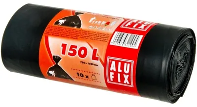 Produktbild von Alufix Müllsäcke 150L Schwarz 10 Säcke; MS150UNI