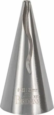 Immagine prodotto di Birkmann Rüschentülle Geschwungen #122, Spritztülle, Garniertülle, Backzubehör, Edelstahl, Ø 2.3 cm, 411692