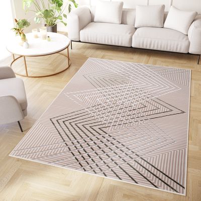 Koberec s krátkym vlasom Svetlozelený 3D efekt Obývacia izba Spálňa Dizajn 120 x 170 cm