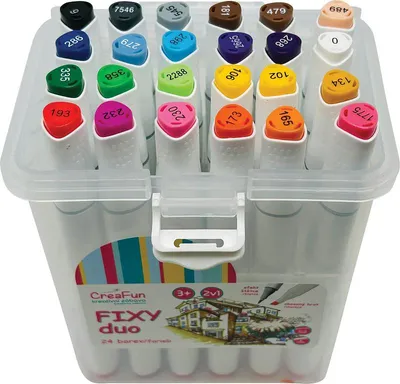 Image de CreaFun - Coffret de 24 feutres doubles