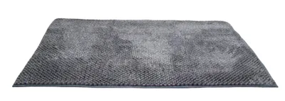 Produktbild von Chenille Badematte rutschhemmend - 70x120cm Anthrazit für Fußbodenheizung geeignet
