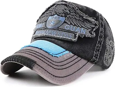 Produktbild von Vintage Basecap Distressed Snapback Caps Trucker Hat Baumwolle Baseball Cap Freizeit Outdoor Kappe Uni