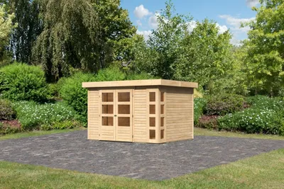 Produktbild von Karibu Gartenhaus Gerätehaus Kerko 5 naturbelassen 302x246x210 cm