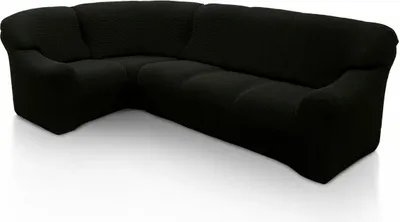 Zdjęcie produktu dla SOFASKINS super elastyczny pokrowiec na sofę narożną, zmywalny, wysokiej jakości, z ekskluzywnym wzorem, oddychający, pokrowiec na sofę, (340-540 CM), kolor czarny