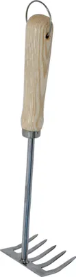 Produktbild von Primaster Handgartenrechen Edelstahl 24 cm mit Holzgriff
