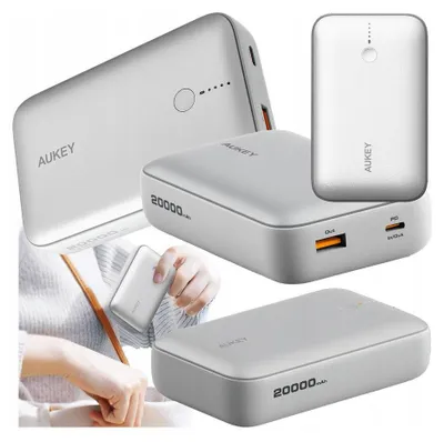 Produktbild von Aukey Powerbank Spark Mini 20000mAh 20W USB-C/USB-A weiß