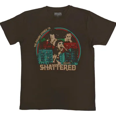 Produktbild von The Rolling Stones Some Girls Shattered Brown L T-Shirt