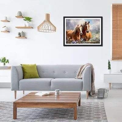 Produktbild von Diamanten-Malerei Pferd / Pferd Diamanten-Malerei-Set für Erwachsene und Kinder 40x30cm