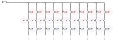 Obrázok produktu pre Kapsulová záclona 10x25 RGB LED číra
