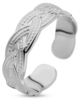 Produktbild von CO88 Collection Stalen Gevlochten Ring - Dames Ring - Maat 56 - Zilverkleurig - 8CR-10047-56