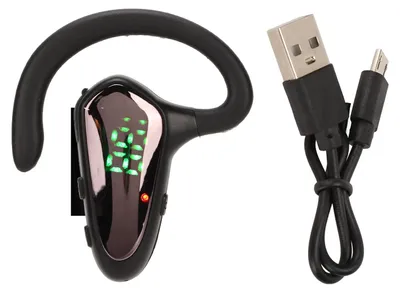 Immagine prodotto di Cuffie Bluetooth wireless, riduzione del rumore, auricolari con archetto auricolare e display digitale a LED per affari, ufficio, sport
