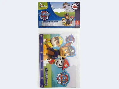 Produktbild von 6/6 Einladungskarten Paw Patrol A6/C6
