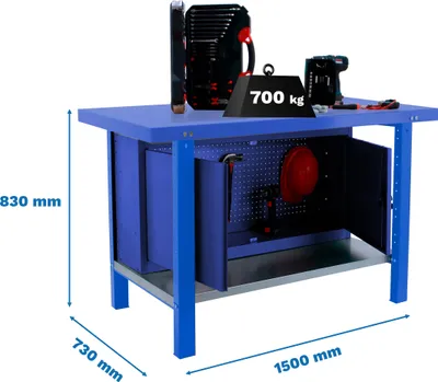 Immagine prodotto di SIMONWORK BT6L PRO METAL CABINET 1500 BLU Banco da lavoro con parafusibili