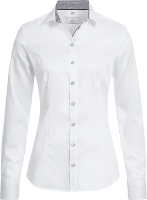 Produktbild von Greiff Corporate Bluse PREMIUM Damen ® Slim Weiß/Grau 36