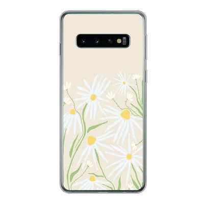 Produktbild von MuchoWow® Handyhülle Schutzhülle Hülle für Samsung Galaxy S10 Blume - Muster - Gelb Silikon Softcase Handy Hülle - Handytasche