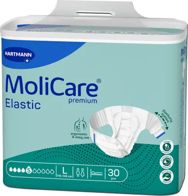 Immagine prodotto di Hartmann MoliCare Premium Elastic 5d L P30 | confezione (30 pezzi)