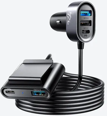 Zdjęcie produktu dla 12V 24V zapalniczka samochodowa USB wtyczka wielokrotna 5x rozdzielacz USB adapter samochodowy