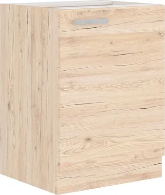 Produktbild von Eintüriger Unterschrank BERIT – Breite 60 cm, Eiche Bordeaux