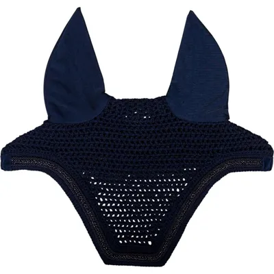 Produktbild von Kentucky Horsewear Fliegenhaube Wellington Velvet Mini Pearls Soundless Fliegenmütze Navy Full