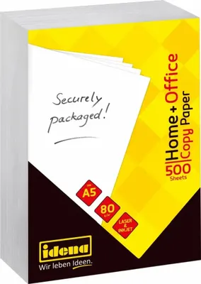 Produktbild von Kopierpapier A5 500 Blatt weiß 80g, holzfrei, für Tintenstrahldrucker