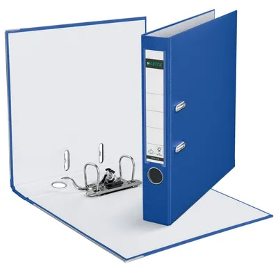 Produktbild von Leitz 180° Plastic Lever Arch File, 55 mm, 320 mm, 0.44 kg, Blau