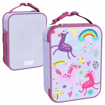 Produktbild von Ion8 Isolierte Schul-Lunchtasche Für Lunchbox Und Trinkflasche – Unicorns