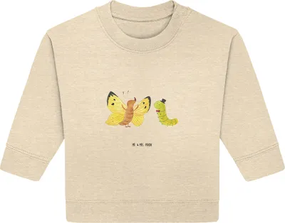 Produktbild von Mr. & Mrs. Panda Organic Baby Pullover Raupe Schmetterling 12. - 18. Monat - Natural Raw - Geschenk, Schönheit, Hut, Zitronenfalter, Lustige Sprüche, Erwachsen Werden