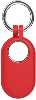 Obrázok produktu pre Puzdro Jumadas kompatibilné s Samsung SmartTag 2 – silikónové puzdro/držiak/kľúčenka – červená farba
