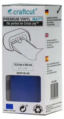 Produktbild von craftcut® Premium Plotterfolie matt 35 DEEP-BLUE 13,9 x 244 cm