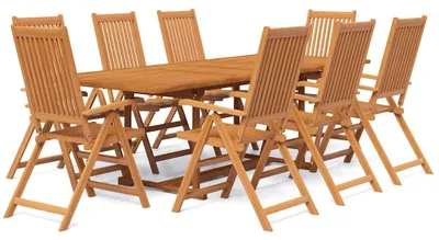 Produktbild von vidaXL 9-tlg. Garten-Essgruppe Massivholz Akazie 160-240 cm