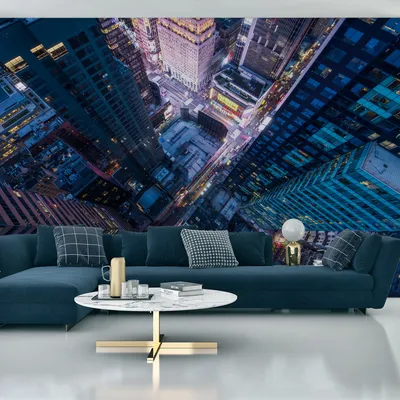 Produktbild von Muralo XXL Selbstklebende FOTOTAPETE Aussicht von oben auf MANHATTAN NY 3D Effekt (B) 416 cm x (H) 290 cm Tapete Wandtapete WOHNZIMMER SCHLAFZIMMER 4568