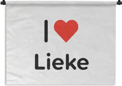 Produktbild von MuchoWow® Wandteppich Wandbehang Ich liebe - Lieke - Mädchen 150x112 cm Tapisserie Dekoration Wandtuch - Wanddecke - Wandteppiche