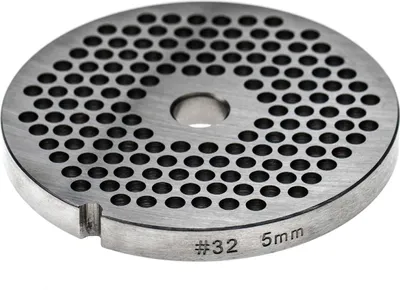 Produktbild von vhbw Lochscheibe Gr. 32 für Fleischwolf - Lochdurchmesser 5mm, 13,4mm Bohrung, Edelstahl