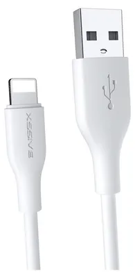 Obrázok produktu pre Xssive 2,4A 2 metre dátový kábel pre iPhone 2,4A USB kábel pre rýchle nabíjanie iPhonu Nabíjací a synchronizačný kábel biely