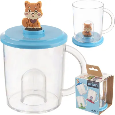 Produktbild von Orion Kinderbecher Trinkbecher Becher Glas mit Figur für Kinder Hund 240 ml