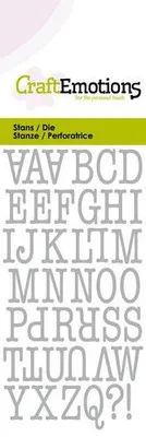 Produktbild von CraftEmotions Stanz- und Prägeschablone - Alphabet Typewriter Großbuchstaben