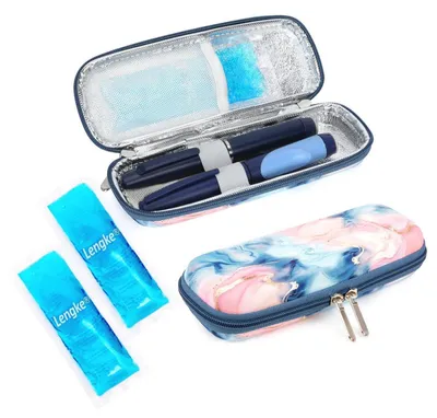 Produktbild von Kühltasche für Insulin-Pens mit 2 Kühlakkus | TSA- | Für Diabetes-Zubehör | Reise-Etui