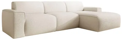 Produktbild von Selsey Bouvi – Ecksofa, Ottomane rechts, creme, Bouclé