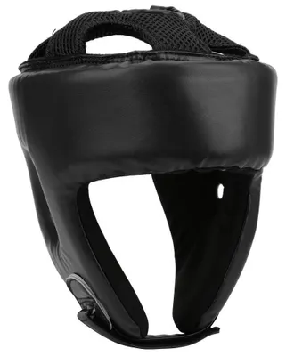 Produktbild von Boxhelm PolyurethanKopfschutz Verstellbar Sanda Kickboxen Training Schwarz