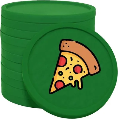 Image de Jetons CombiCraft pizza vert foncé - Ø29 mm - 100 pièces