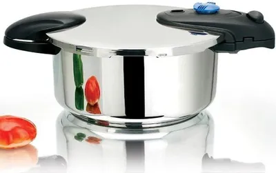 Schnellkochtopf 10 l Edelstahl Ø 24 cm mit Kocheinsatz