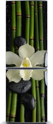 Produktbild von Tulup Kühlschrankdekoration - Magnetmatte - 70 cm x 190 cm - Magnet auf dem Kühlschrank - Orchidee Und Bambus