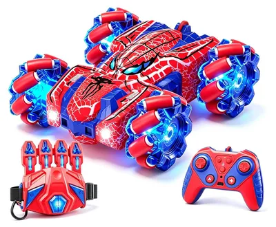 Productafbeelding van Bestuurbare auto RC auto - Gebarenbediening - 2,4 GHz - 4WD stuntauto 360 graden - LED en Usb-c - Kinderen 4-12 jaar