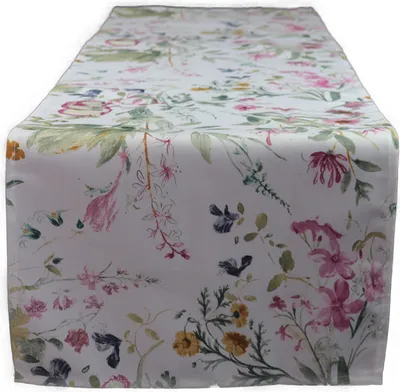 Produktbild von Tischläufer Blumen Landhaus Look Leinenoptik 40 x 140 cm