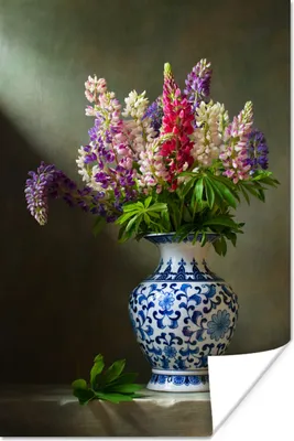 Produktbild von MuchoWow® Poster Stilleben - Vase - Blumen 20x30 cm - Papierdruck