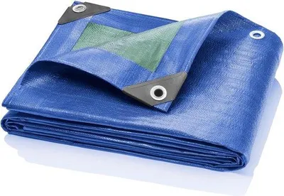 Produktbild von Famanu Abdeckplane 5x6m 90g/m² - Blau/Grün, wasserfest und UV-beständig