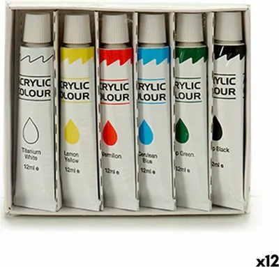 Obrázek produktu pro Malířská sada Pincello AC1206 Barevná akrylová malba 12 ml (12 kusů)